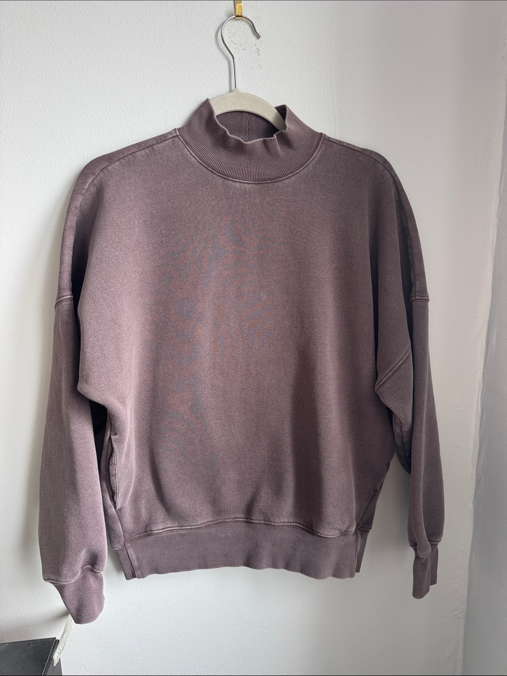 Aritzia TNA Mock Neck Pullover Sweater - Taupe